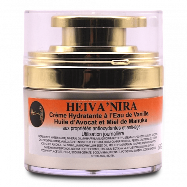 Crème hydratante eau de Vanille et huile d'Avocat